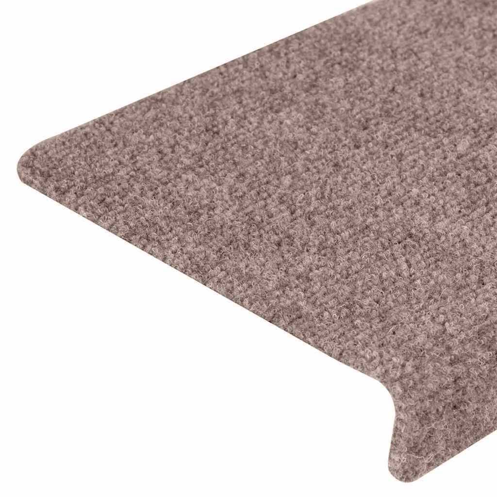 Stair Mats Self-adhesive 30 pcs 65x21x4 cm Cream Rectangular Edge