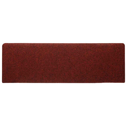 Stair Mats Self-adhesive 30 pcs 65x21x4 cm Bordeaux Red Rectangular Edge