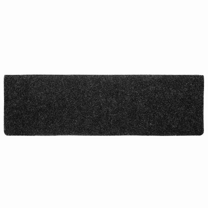 Stair Mats Self-adhesive 20 pcs 65x21x4 cm Black Rectangular Edge