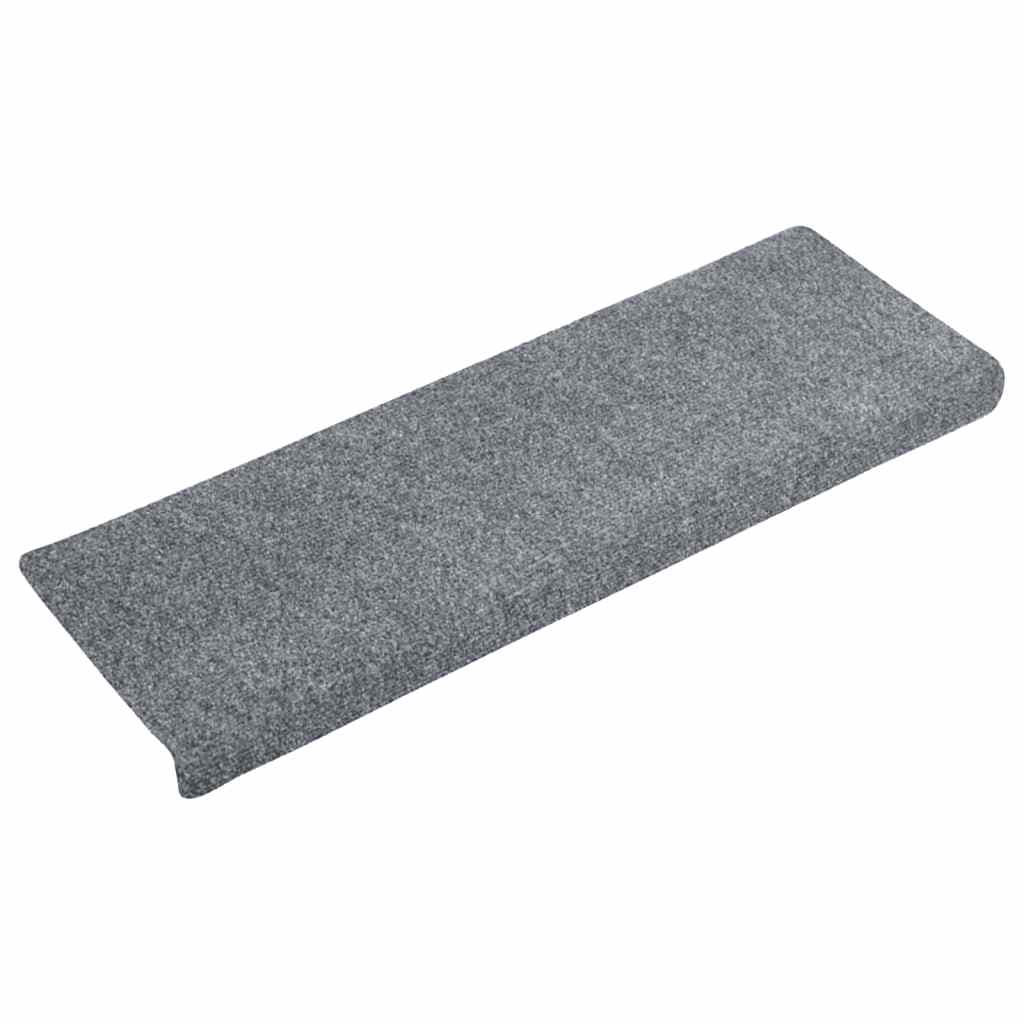 Stair Mats Self-adhesive 20 pcs 65x21x4 cm Light Grey Rectangular Edge
