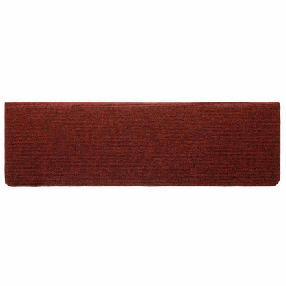 Stair Mats Self-adhesive 20 pcs 65x21x4 cm Bordeaux Red Rectangular Edge