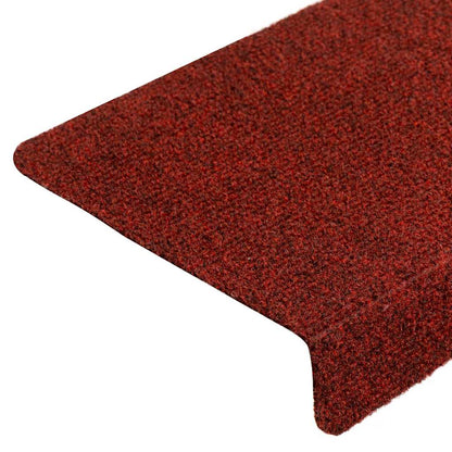 Stair Mats Self-adhesive 20 pcs 65x21x4 cm Bordeaux Red Rectangular Edge