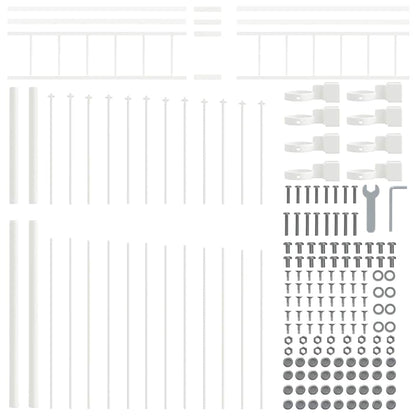 Garden Fence White 510 x 200 cm