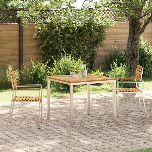 GardenDiningSet 3 pcs Brown SolidAcaciawood