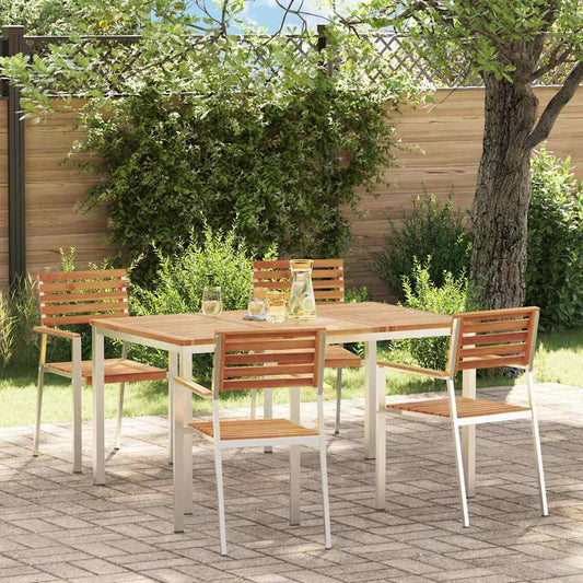 GardenDiningSet 5 pcs Brown SolidAcaciawood