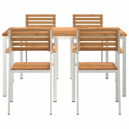 GardenDiningSet 5 pcs Brown SolidTeakwood