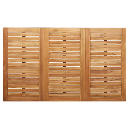 GardenDiningSet 7 pcs Brown SolidTeakwood
