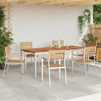 GardenDiningSet 7 pcs Brown SolidTeakwood