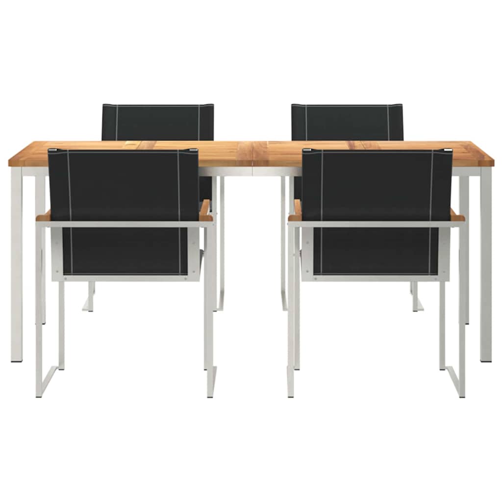 GardenDiningSet 5 pcs SolidAcaciawood