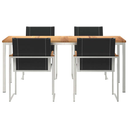 GardenDiningSet 5 pcs SolidAcaciawood