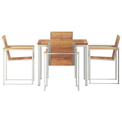 GardenDiningSet 5 pcs SolidTeakwood