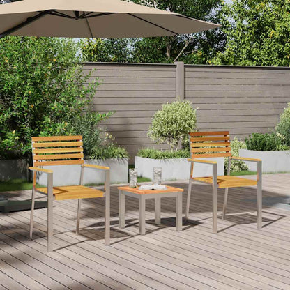 GardenDiningSet 3 pcs Brown SolidAcaciawood