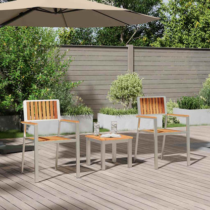 GardenDiningSet with Cushion 3 pcs Brown SolidAcaciawood