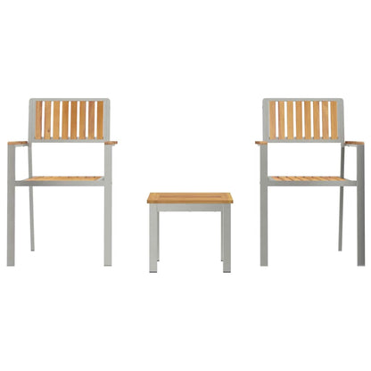 GardenDiningSet 3 pcs Brown SolidTeakwood