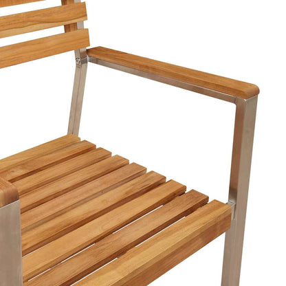 Garden Chair 8 pcs Brown 56 x 54.5 x 87cm Solid Teak wood