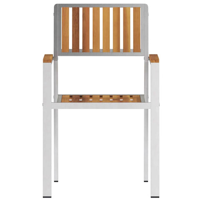 Garden Chair 8 pcs Brown 56 x 54.5 x 87cm Solid Acacia wood
