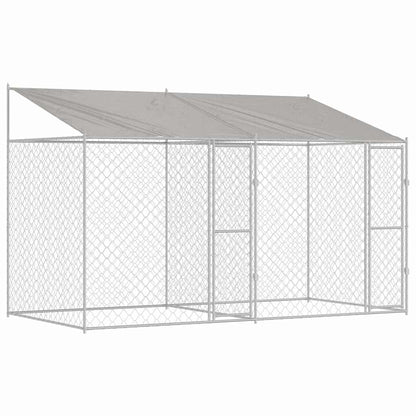 Dog Cage Silver 400 x 200 x 256 cm Galvanised Steel