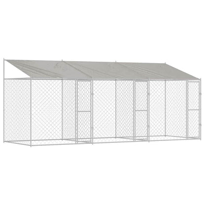 Dog Cage Silver 600 x 200 x 256 cm Galvanised Steel