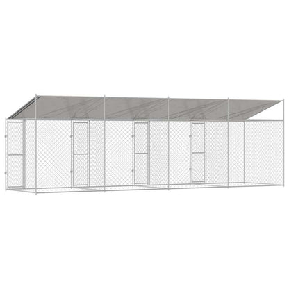Dog Cage Silver 800 x 200 x 256 cm Galvanised Steel