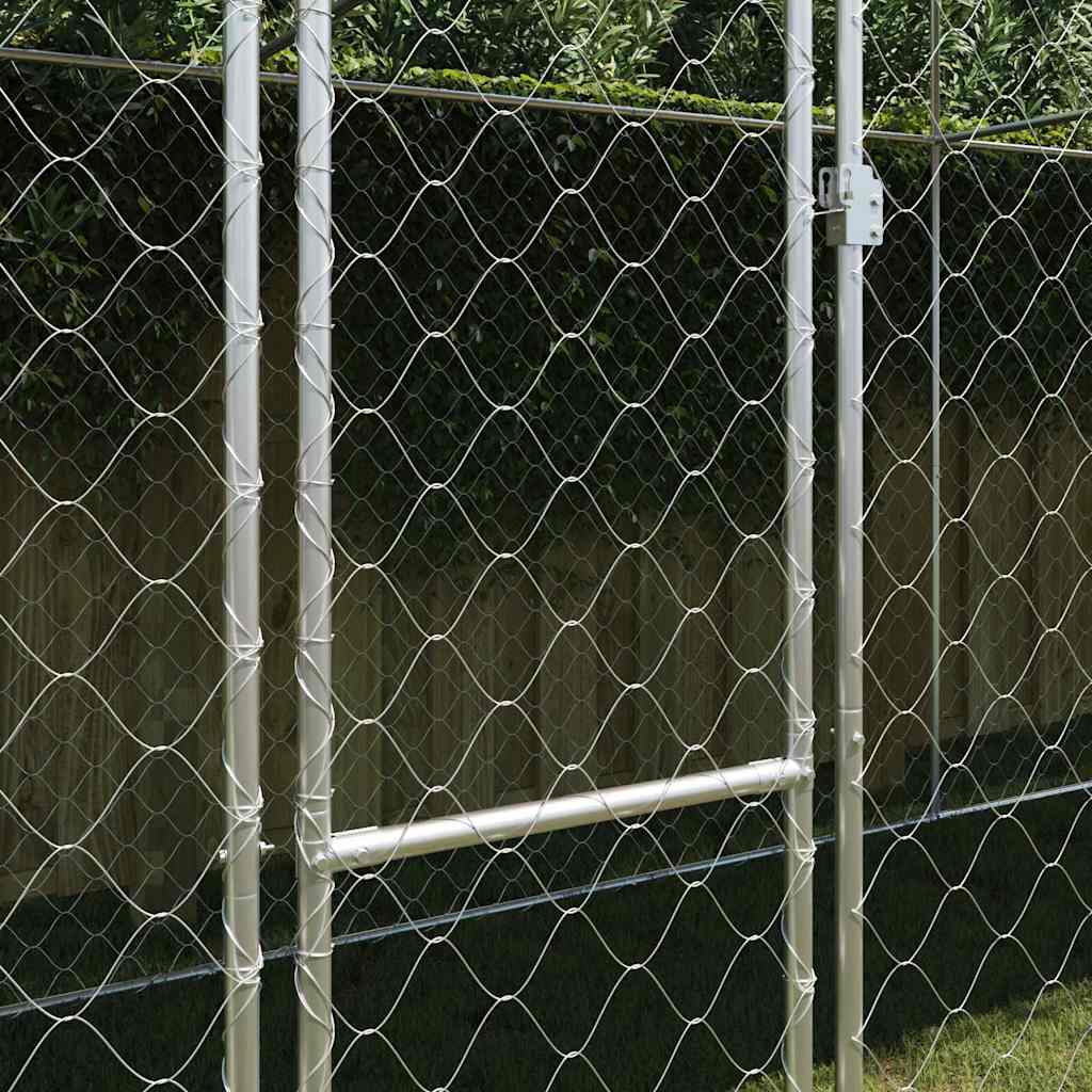 Dog Cage Silver 800 x 200 x 256 cm Galvanised Steel