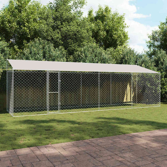 Dog Cage Silver 800 x 200 x 256 cm Galvanised Steel