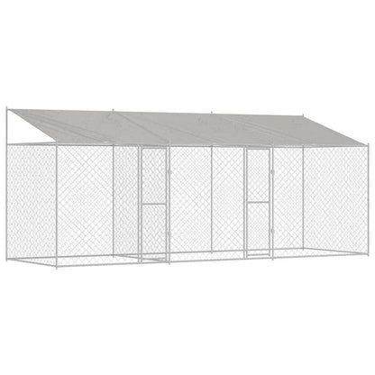 Dog Cage Silver 600 x 200 x 256 cm Galvanised Steel
