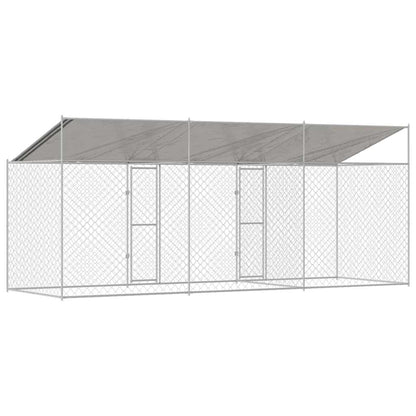 Dog Cage Silver 600 x 200 x 256 cm Galvanised Steel