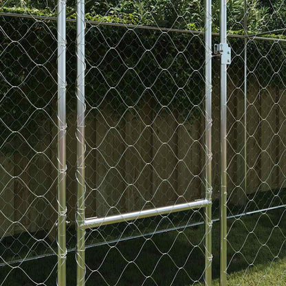 Dog Cage Silver 800 x 200 x 256 cm Galvanised Steel