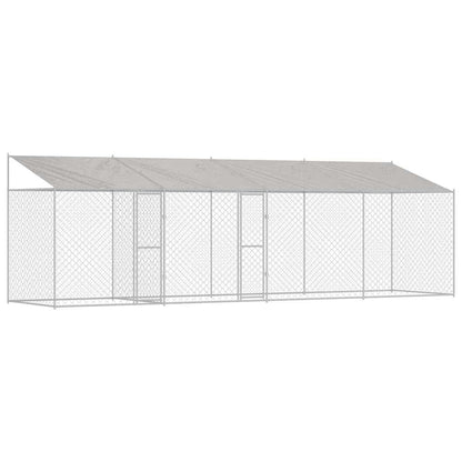 Dog Cage Silver 800 x 200 x 256 cm Galvanised Steel