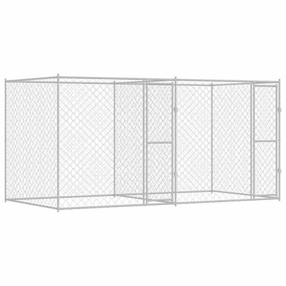 Dog Cage Silver 400 x 200 x 200 cm Galvanised Steel