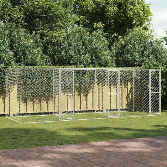 Dog Cage Silver 600 x 200 x 200 cm Galvanised Steel
