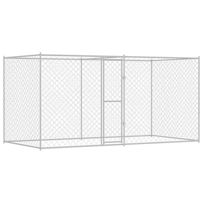 Dog Cage Silver 400 x 200 x 256 cm Galvanised Steel