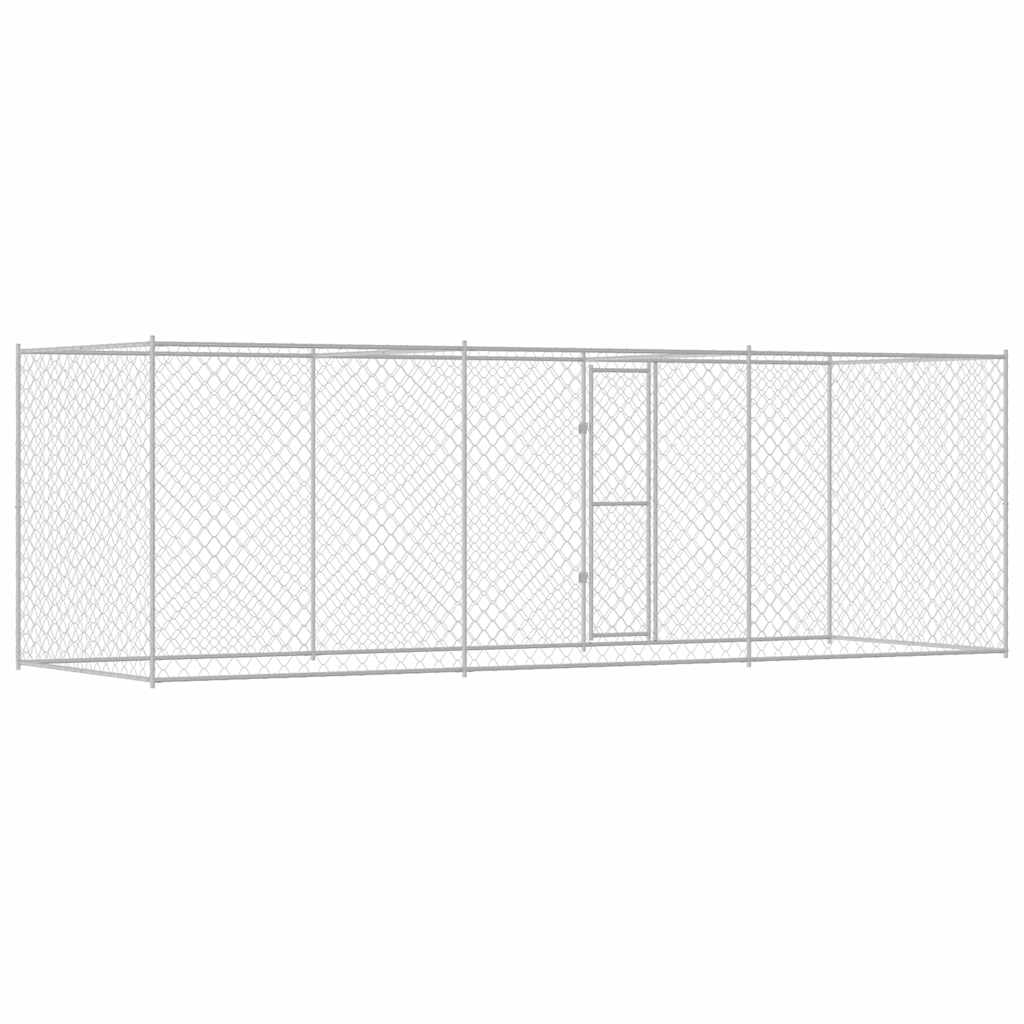 Dog Cage Silver 600 x 200 x 256 cm Galvanised Steel