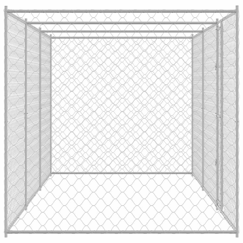 Dog Cage Silver 600 x 200 x 256 cm Galvanised Steel