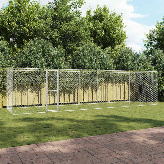 Dog Cage Silver 800 x 200 x 256 cm Galvanised Steel