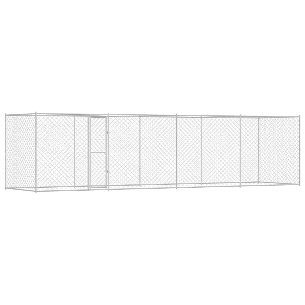 Dog Cage Silver 800 x 200 x 256 cm Galvanised Steel