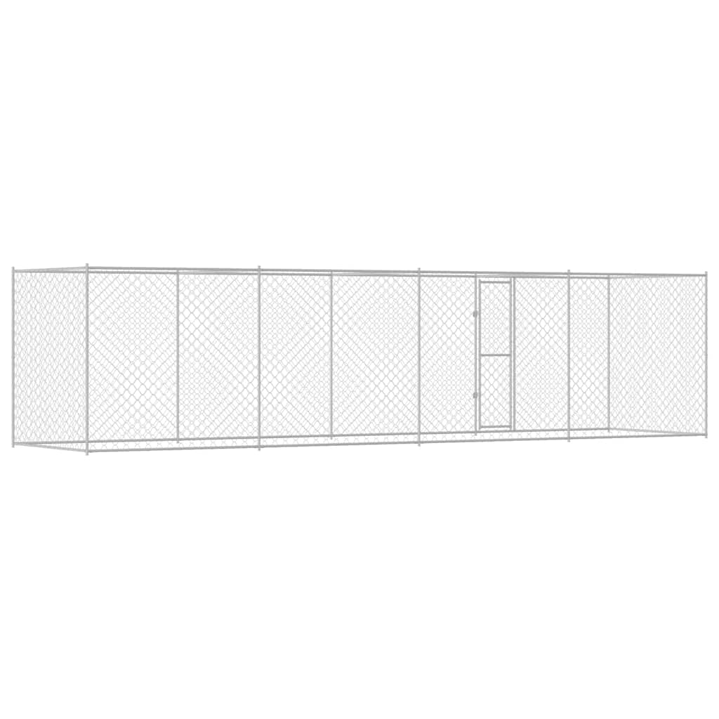 Dog Cage Silver 800 x 200 x 256 cm Galvanised Steel