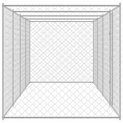Dog Cage Silver 800 x 200 x 256 cm Galvanised Steel