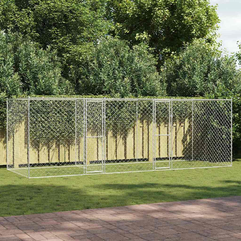 Dog Cage Silver 600 x 200 x 200 cm Galvanised Steel