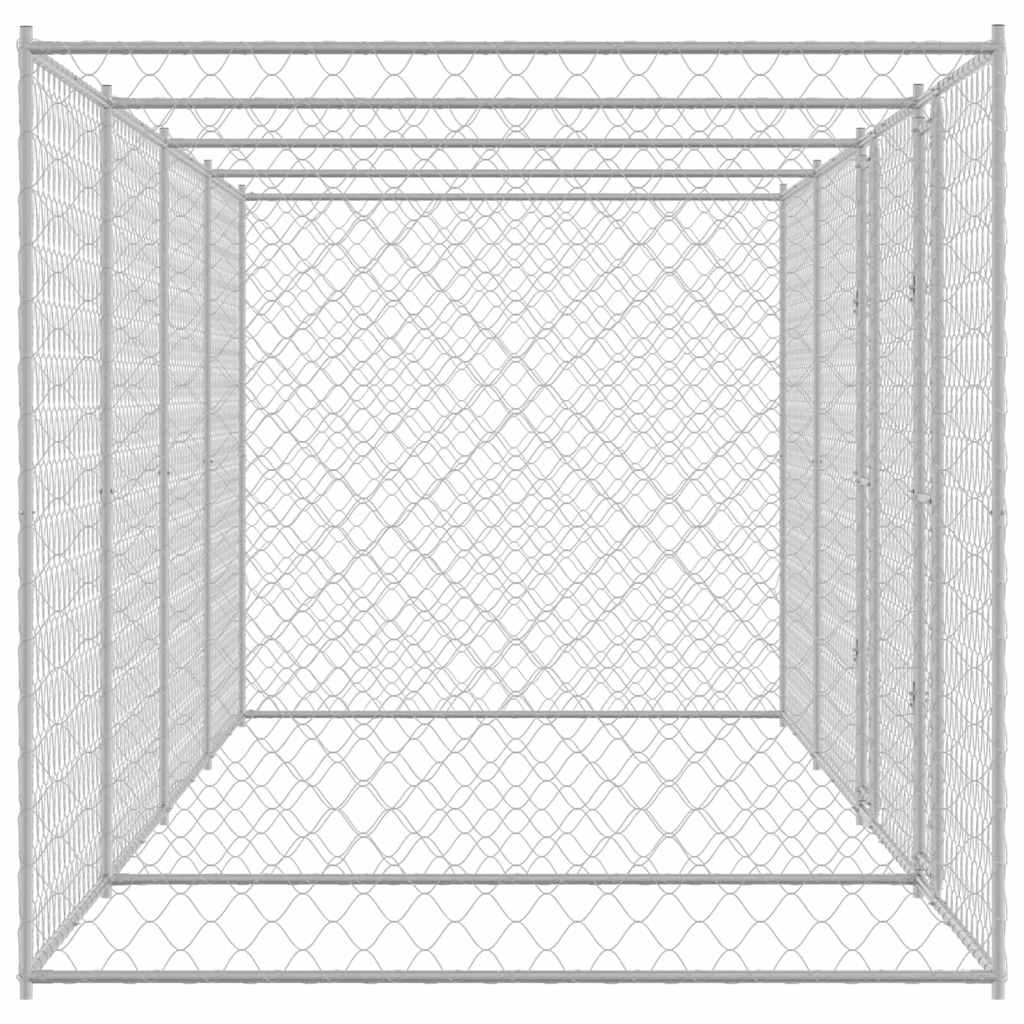 Dog Cage Silver 800 x 200 x 200 cm Galvanised Steel