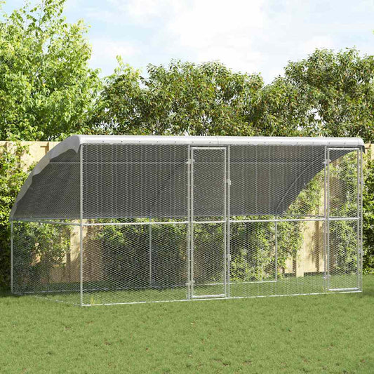 Chicken Cage Silver 400 x 200 x 198.5 cm Galvanised Steel