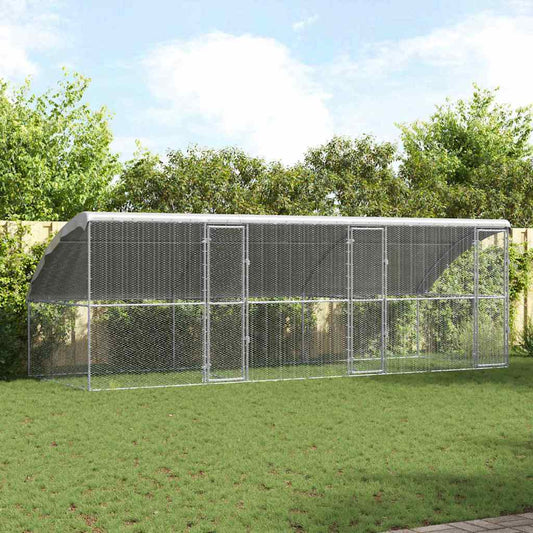 Chicken Cage Silver 600 x 200 x 198.5 cm Galvanised Steel
