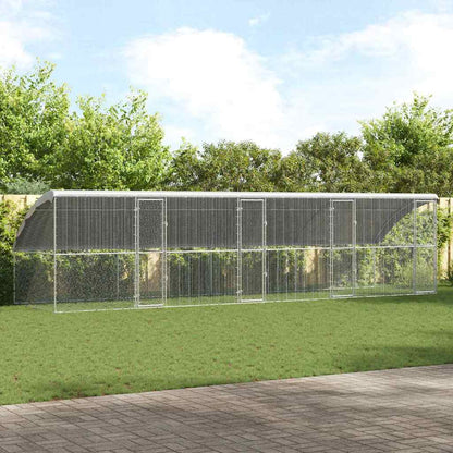 Chicken Cage Silver 800 x 200 x 198.5 cm Galvanised Steel