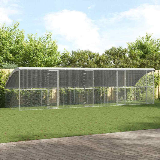 Chicken Cage Silver 800 x 200 x 198.5 cm Galvanised Steel