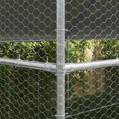Chicken Cage Silver 400 x 200 x 198.5 cm Galvanised Steel