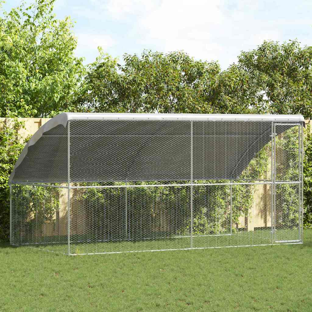 Chicken Cage Silver 400 x 200 x 198.5 cm Galvanised Steel