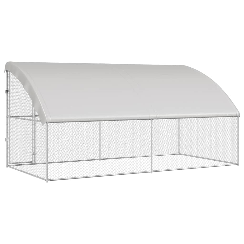 Chicken Cage Silver 400 x 200 x 198.5 cm Galvanised Steel
