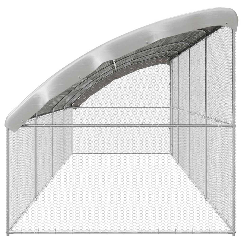 Chicken Cage Silver 800 x 200 x 198.5 cm Galvanised Steel