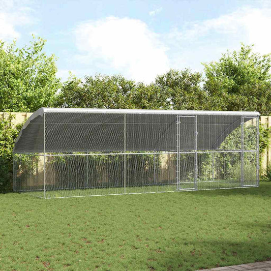 Chicken Cage Silver 600 x 200 x 198.5 cm Galvanised Steel