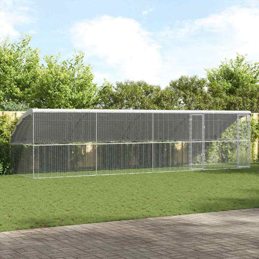 Chicken Cage Silver 800 x 200 x 198.5 cm Galvanised Steel